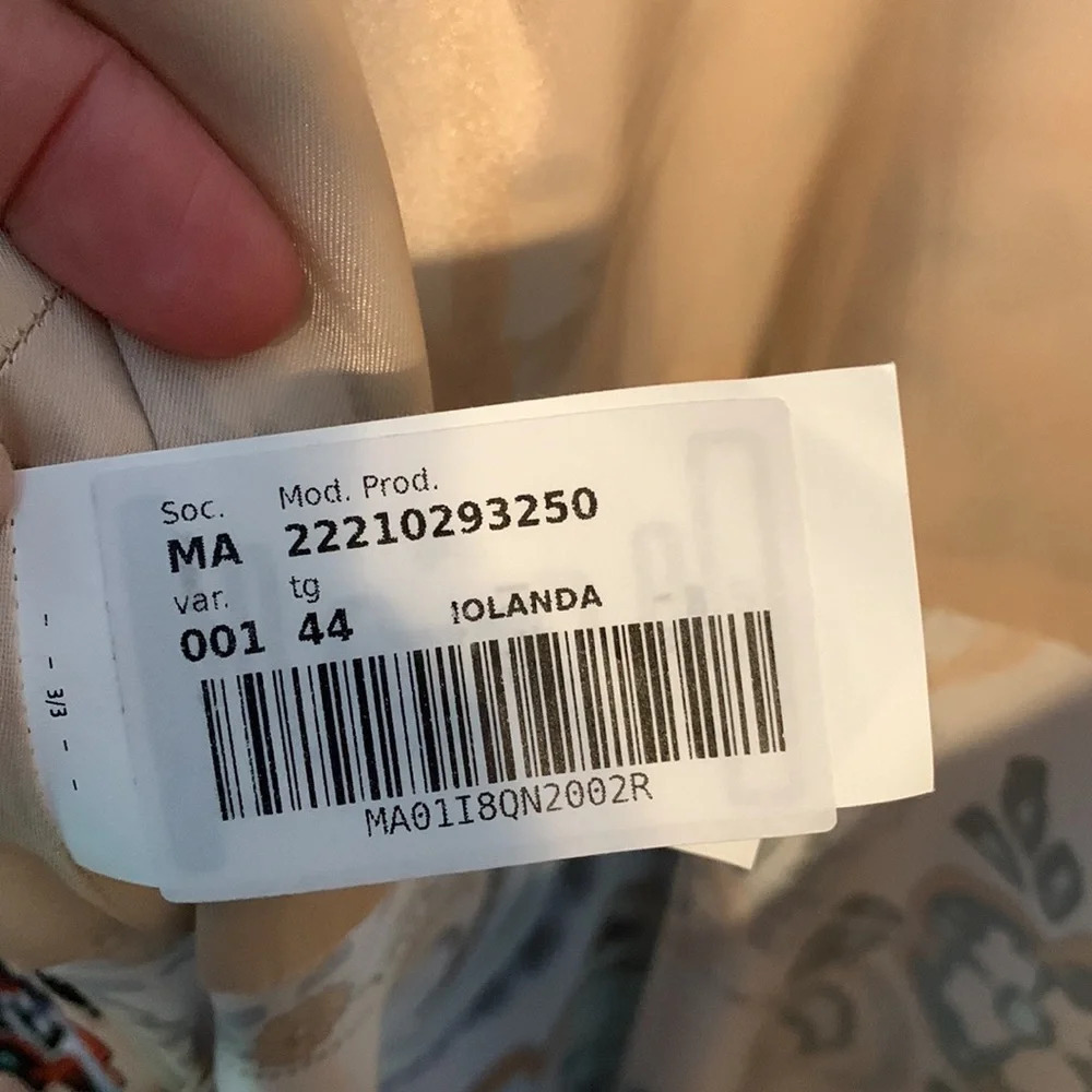 Marella size 8 Iolanda racer back satin maxi dress paisley tan champagne color - Picture 8 of 12